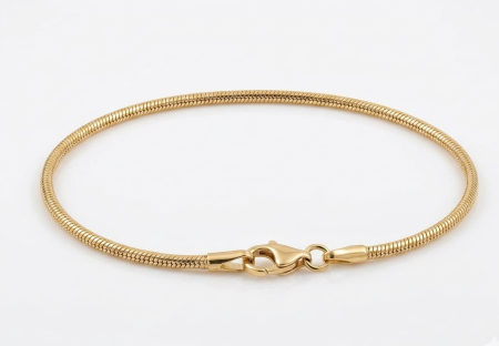 bratari aur 14k - Brățară din Aur Galben 14K, Model Lanț Șarpe (Snake Chain)
