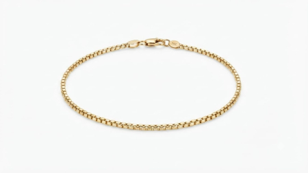 bratari aur 14k - Brățară din Aur Galben 14K Model Venețian – Design Clasic Box Chain
