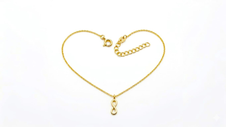bratari aur 14k - Brățară din Aur Galben 14K – Pandativ Infinit Clasic
