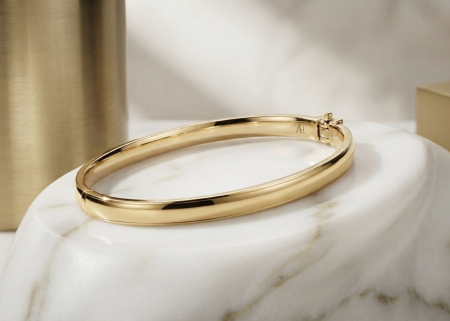 bratari fixe aur 14k - Brățară Fixă Clasică din Aur Galben 14K – 3.62g