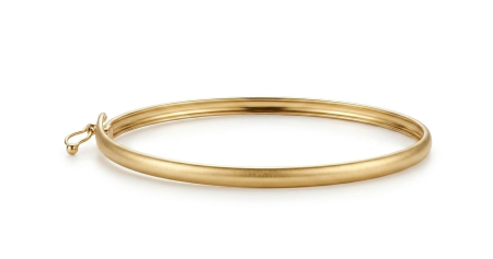 bratari fixe aur 14k - Brățară Fixă Clasică din Aur Galben 14K cu Finisaj Satinat