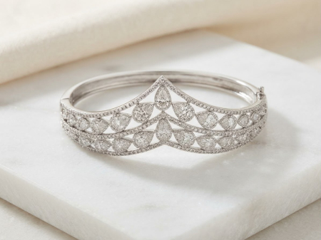 OUTLET - Brățară Fixă din Argint 925 Tiara Crown cu Zirconiu Lacrimă
