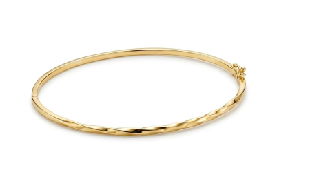 bratari fixe aur 14k - Brățară Fixă din Aur Galben 14K cu Design Răsucit Torsadat