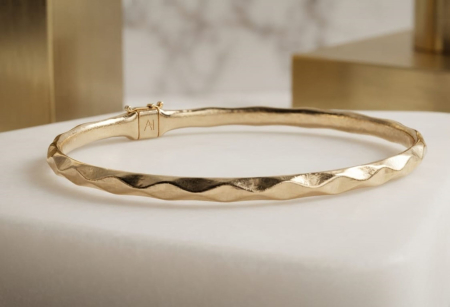 bijuterii aur - Brățară Fixă Geometrică din Aur Galben 14K – 3.81g