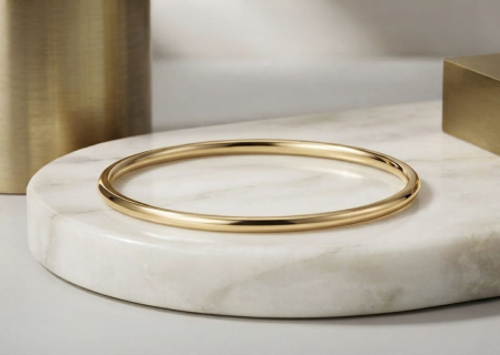 bijuterii aur - Brățară Fixă Minimalistă din Aur Galben 14K – 1.74g