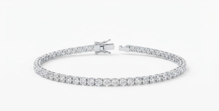 bratari aur 14k - Brățară Tennis din Aur Alb 14K cu Cristale de Zirconiu (18 cm)