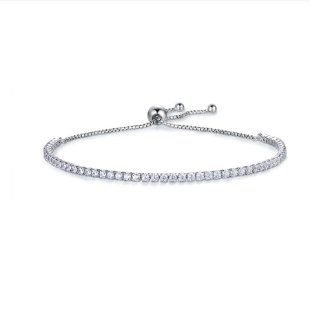 Bratara argint 925 dama - Brățară Tennis „Pure Sparkle” – Argint 925 cu Zirconia, Reglabilă