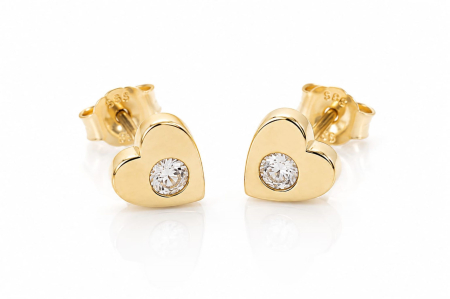 Cercei aur 14k surub - Cercei aur 14k inimoara