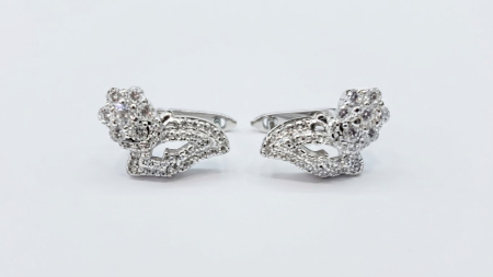 OUTLET - Cercei din Argint 925 Abstract Wave Glory, cu Zirconiu
