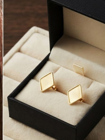 Cercei argint - Cercei din Argint 925 Placați cu Aur Geometric Diamond 2cm – Minimalism contemporan și finisaj satinat