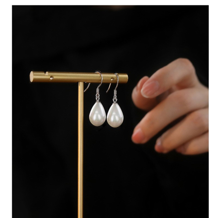 Cercei din Argint 925 Rodiat cu Perle Picătură – Pure Drop [1]