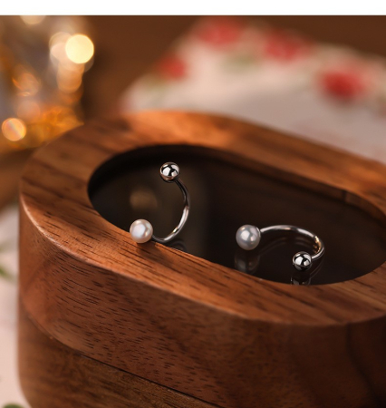 Cercei argint - Cercei din Argint 925 Rodiat – Spiral Twister & Pearl