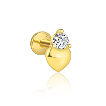 Cercei argint - CerceI tip piercing din argint 925 placat cu aur.