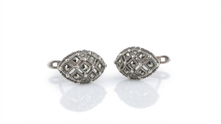 OUTLET - Cercei Vintage din Argint 925 Antique Marquise, cu Marcasite