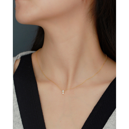 Lant argint 925 dama - Colier din Argint 925 „Glimmer Pearl” – Cadoul Perfect în Nuanțe de Argint Pur