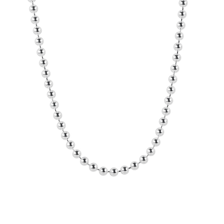 Lant argint 925 dama - Colier din Argint 925 – Lanț Fin cu Bile Finisate Lucios (Sterling Silver Ball Chain)