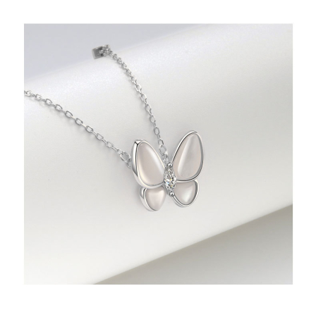 Colier din Argint 925 „Pearl Butterfly” cu Sidef și Cristale [1]