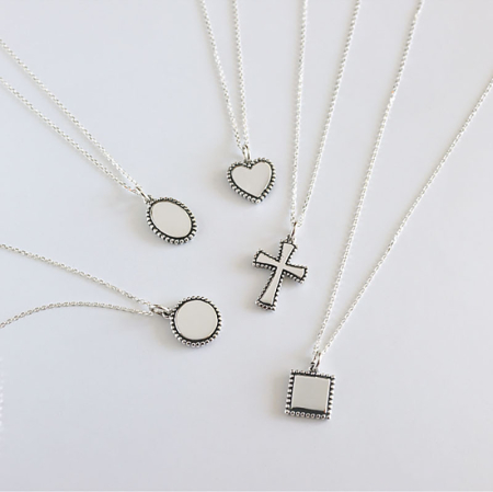 Colier  din Argint 925 „Vintage Faith” –Bănuț Oval Texturat [1]
