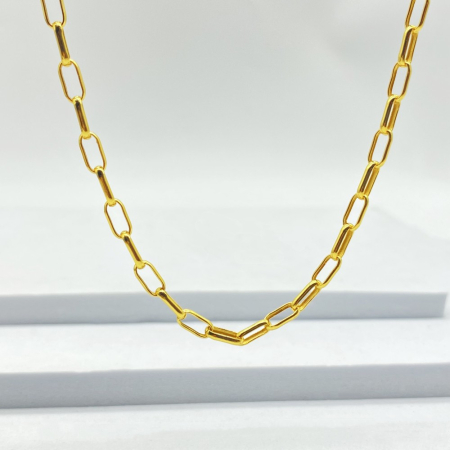 Lant argint 925 dama - Colier „Essential Link” – Argint 925 Placat cu Aur