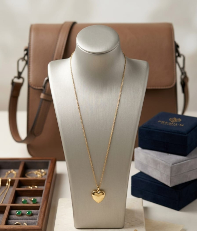 Lant argint 925 dama - Colier Medalion Inimă din Argint 925 – Locket Secret cu Deschidere pentru Fotografii, Lungime Ajustabilă 42+3 cm (6,47g)