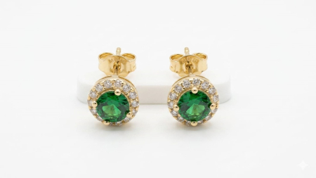 Cercei aur 14k surub - Eleganța si  strălucirea aurului de 14k.