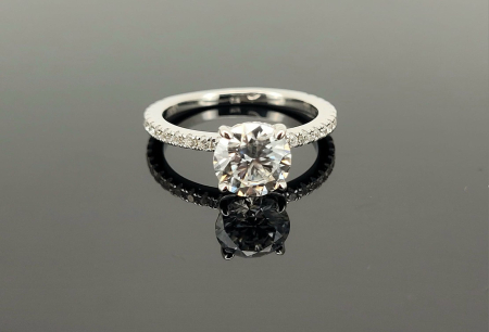 Bijuterii argint 925 - Inel Argint 925 "Everlasting Brilliance" – Design Solitaire cu Cristale Pavé