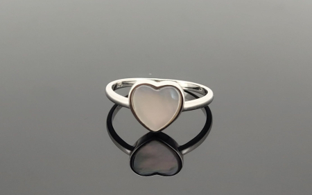 Bijuterii argint 925 - Inel Argint 925 "Mother of Pearl Heart" – Eleganță și Simbolism
