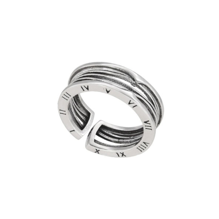 Inel Argint 925 „Timeless Roman” – Design Multi-Band cu Cifre Romane [3]