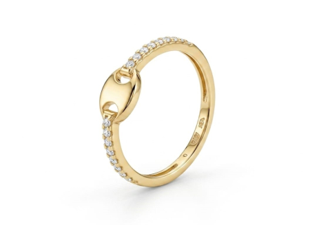 Inele aur 14k - Inel Aur 14kLuxury Link Eternity – Design Premium Cu Pietre