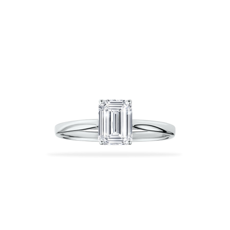 Diamante de laborator - Inel de Logodnă Solitaire din Aur Alb 18K cu Diamant de Laborator Emerald Cut 1ct