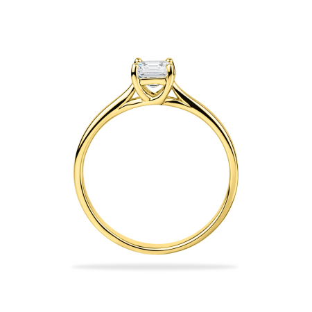 Inel de Logodnă Solitaire din Aur Galben 18K cu Diamant de Laborator Asscher Cut 1ct – 2.08g [1]