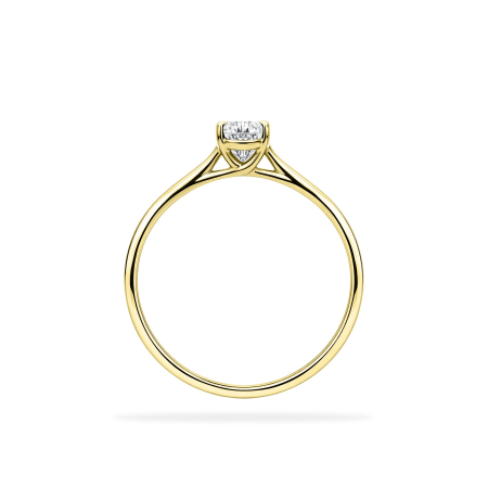 Inel de Logodnă Solitaire din Aur Galben 18K cu Diamant de Laborator Oval 0.75ct [1]
