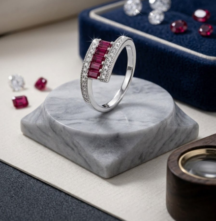 Inel argint 925 - Inel din Argint 925 Aurum Jewelry – Colecția Rubin Bijuterii de Lux