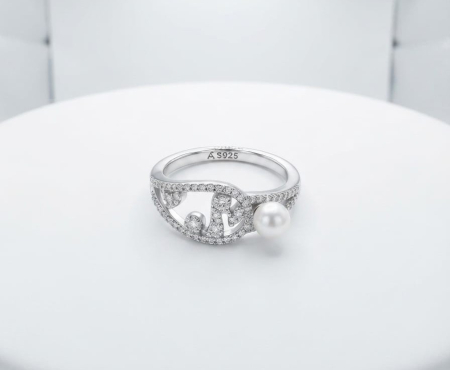 Inel argint 925 - Inel din Argint 925 cu Perlă și Model Filigranat Pavat cu Zirconiu – Colecția Aristocratic