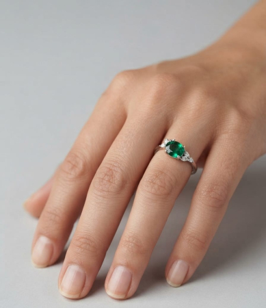 Inel argint 925 - Inel din Argint 925 Emerald Leaf Marquise – Eleganță regală într-un design delicat