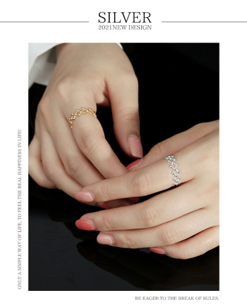 Inel argint 925 - Inel din Argint 925 Placat cu Aur Galben – Model Geometric ZigZag (Reglabil)