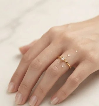 Inel argint 925 - Inel din Argint 925 Placat cu Aur „Pure Heart” – Eleganță Minimalistă cu Zirconiu