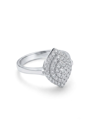 Bijuterii argint 925 - Inel din Argint 925 Rodiat Marquise Cluster cu Zirconiu – Strălucire și Opulență Retro