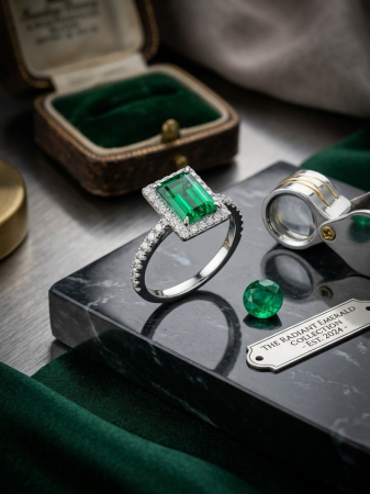 Inel argint 925 - Inel din Argint 925 The Radiant Emerald Collection