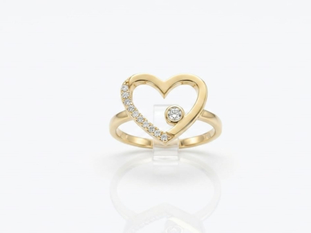 Inele aur 14k - Inel Minimalist din Aur Galben de 14K cu Perlă în Casetă Pătrată – Design Italy