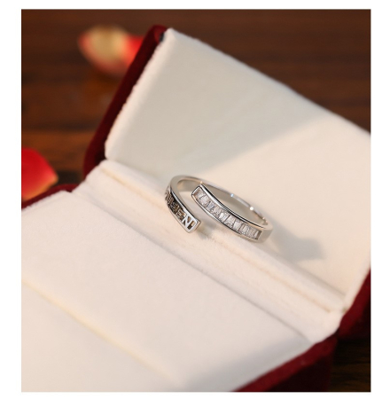 Inel Reglabil din Argint 925 Rodiat – Queen Statement Ring [1]