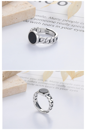 Inel Sigiliu din Argint 925 „Black Onyx Style” – Design cu Zale Cubaneze [4]