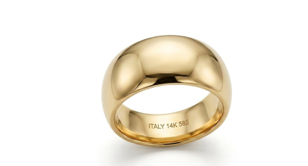 Inele aur 14k - Inel Statement Dome din Aur Galben 14K