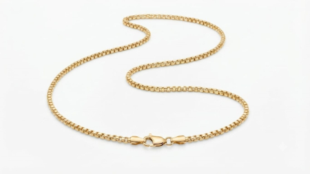 LANT BARBAT AUR 14K - Lanț Aur Galben 14K Model Cubic Box Chain | 55 cm, 12.1g, Unisex