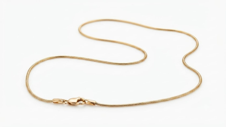 Lant aur 14k - Lanț Aur Galben 14K Model Snake Fin | 45 cm, 2.95g, Bijuterii Damă