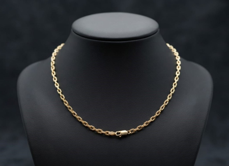Lant aur 14k - Lanț Colier Aur Galben 14K Model Zale Rotunde Cable Chain | 42 cm, 4.18g