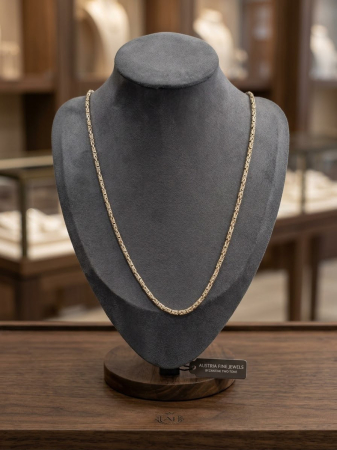 REDUCERI - Lanț din Argint 925 Model Bizantin (Byzantine), 60 cm, 22.4g
