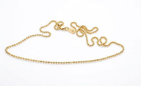 Bijuterii barbati - Lanț din Aur Galben 14K cu Bile, Model Ball Chain Minimalist