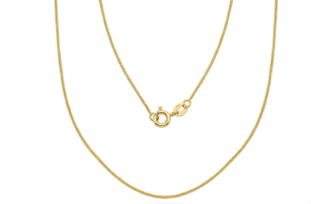 Lant aur 14k - Lanț din Aur Galben 14K - Model Spiga / Coadă de Vulpe (Wheat Chain)