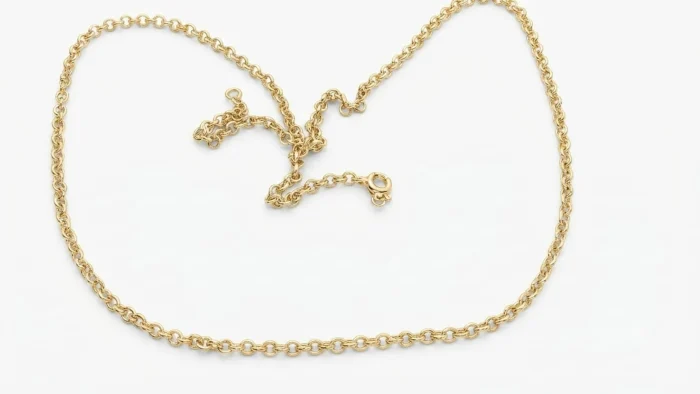 LANT BARBAT AUR 14K - Lanț Rolo din Aur Galben 14K – Lungime 48 cm, Lățime 4 mm, 5.88g